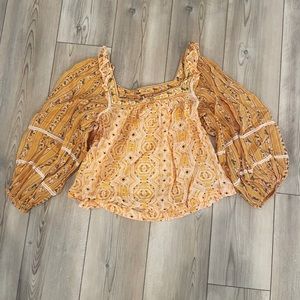 Free People Square Neck Blouse